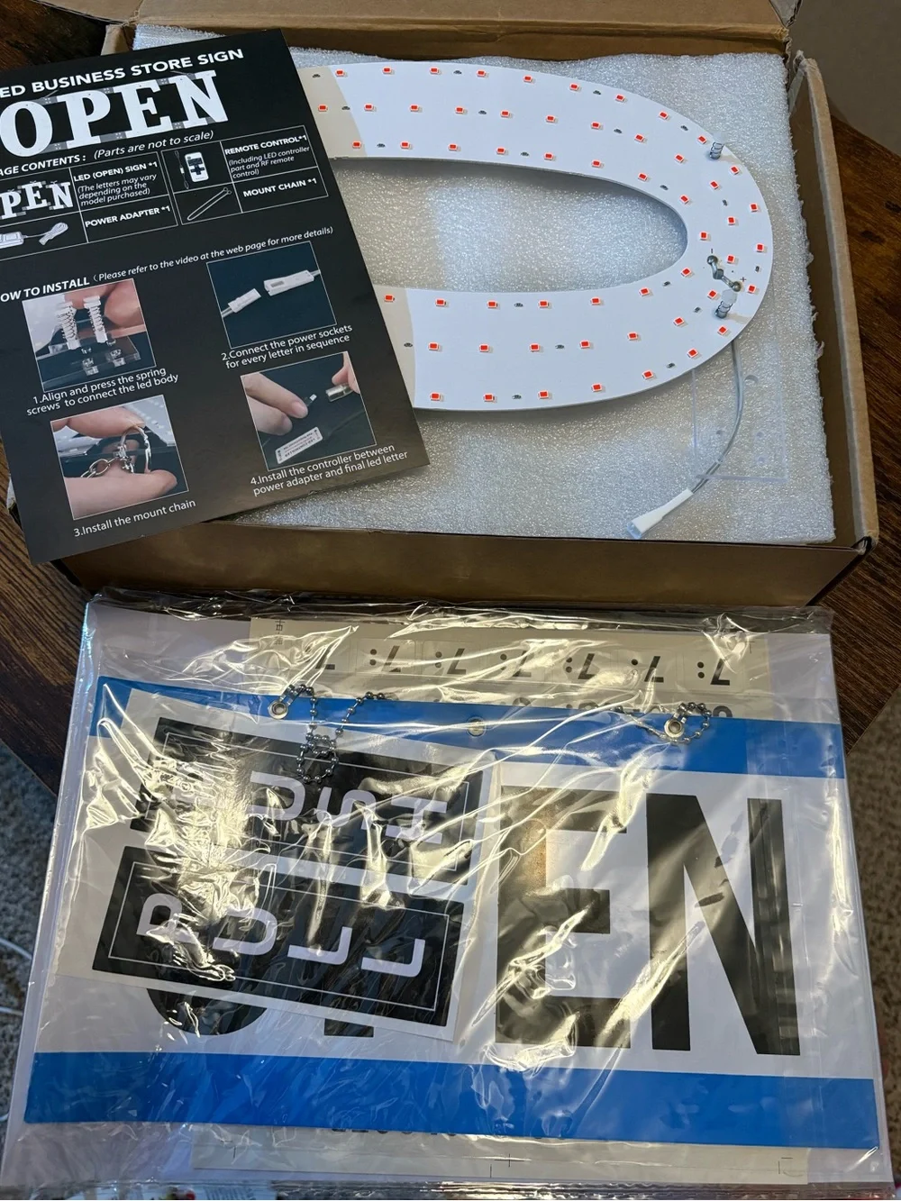 LED “OPEN” Ultra Bright Sign Hanging Business Sign NEW